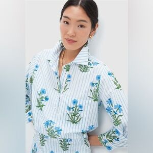 Pink City Prints Lily Stripe Alba Shirt - Small